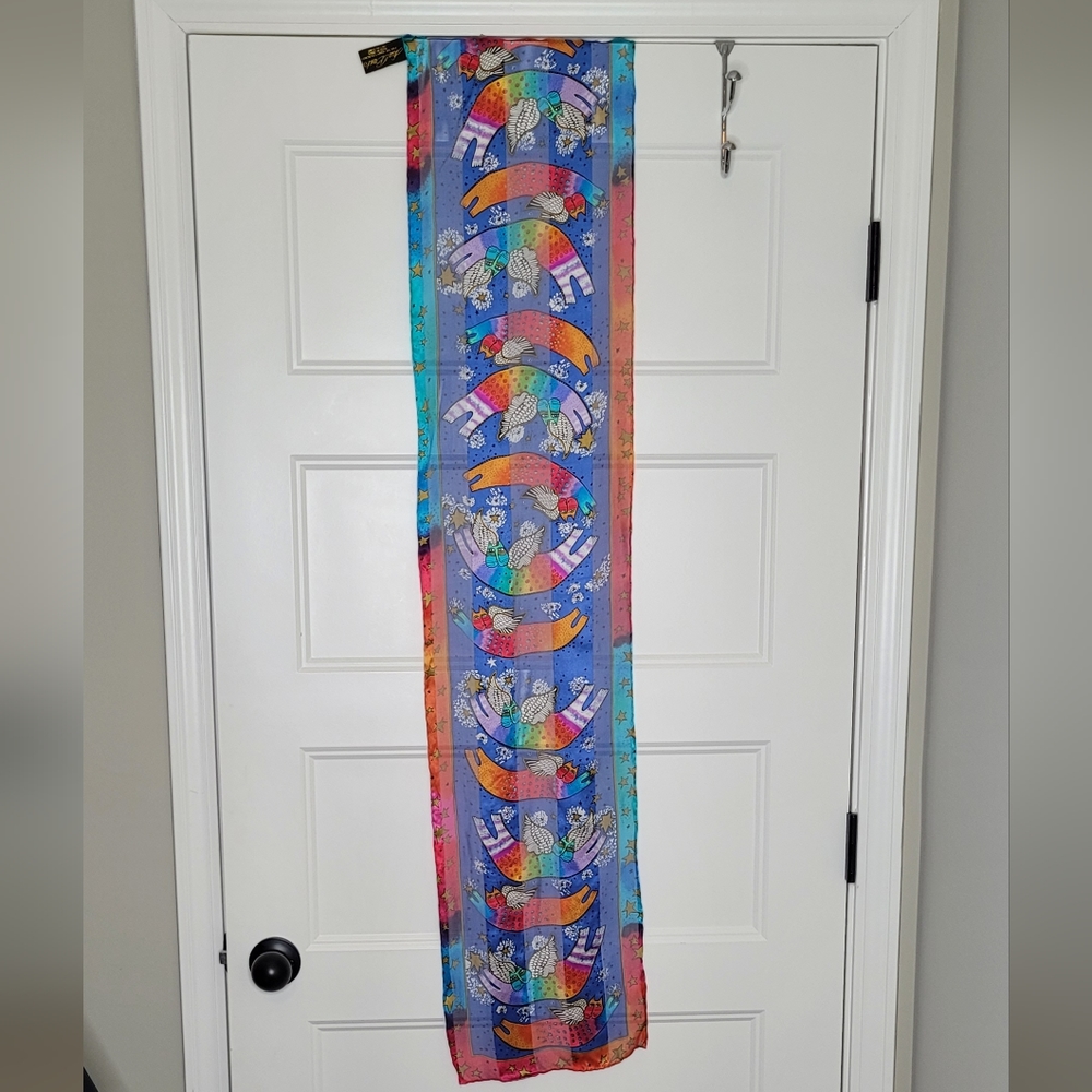 Womens Silk Laurel Burch Scarf for The Honey Collection 10x53.5 - Picture 7 of 7